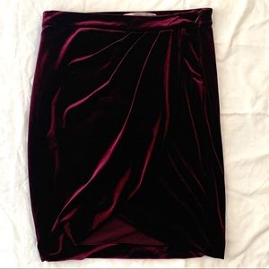 Dark purple velvet skirt